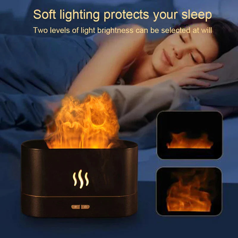 RGB Flame Humidifier and Aroma Diffuser (FREE HOME DELIVERY)