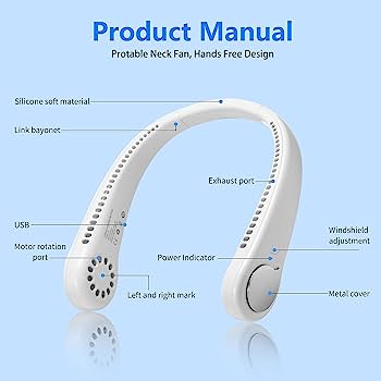 Rechargeable Neck Fan – Portable Hands-Free Mini AC Cooling Fan (Pakistan)