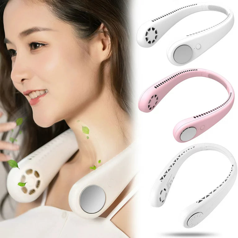 Rechargeable Neck Fan – Portable Hands-Free Mini AC Cooling Fan (Pakistan)